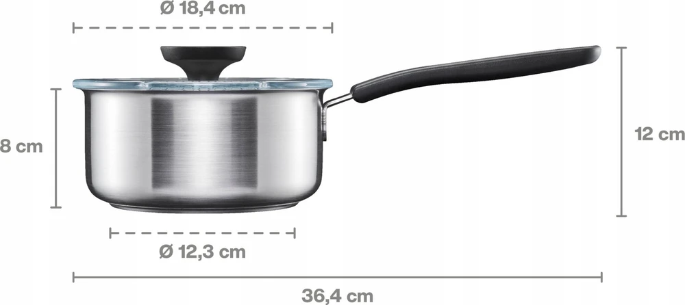 Fiskars FF puodas viena rankena 1,5L