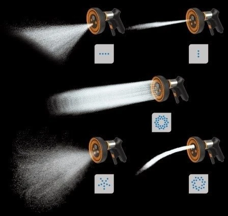 Fiskars Daugiafunkcis „FiberComp™“ laistymo pistoletas, su valdymu priekyje