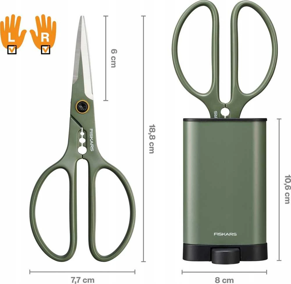 Fiskars Augalų priežiūros rinkinys (kirpiklis + dėklas)