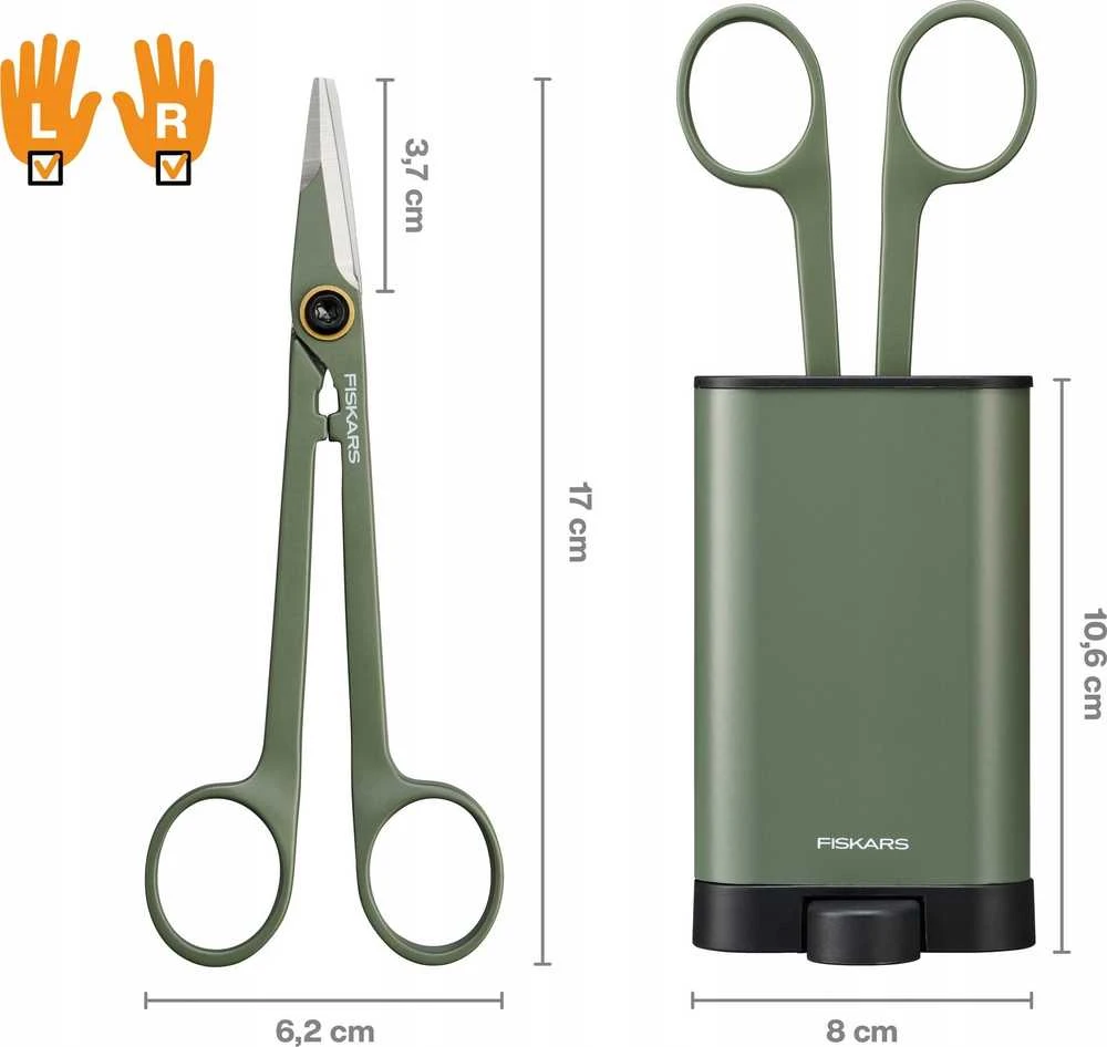 FISKARS augalų priežiūros rinkinys – žirklės + dėklas