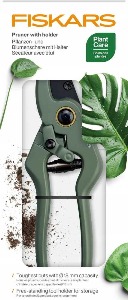 FISKARS augalų priežiūros rinkinys - sekatorius + dėklas