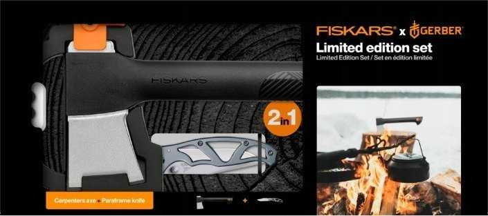 Kirvis ir peilis Fiskars A6
