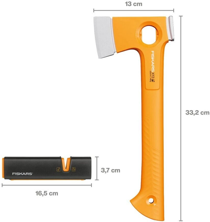 Stovyklavimo kirvis Fiskars 1075437 + galąstuvas
