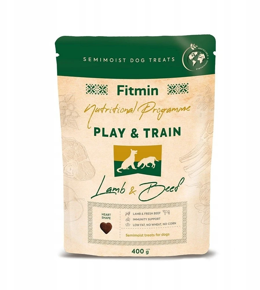 Fitmin Play & Train su ėriena i jautiena 400g
