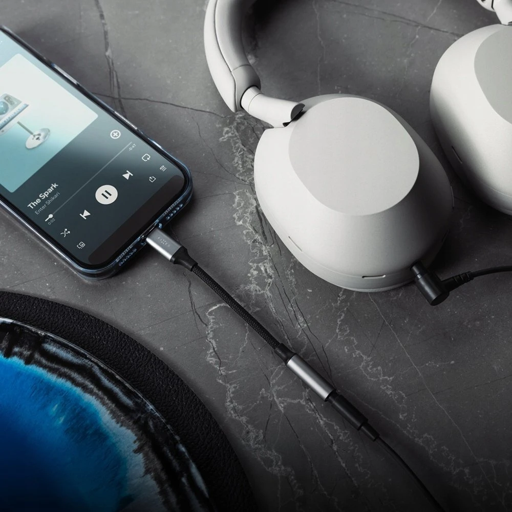 Fixed Adapteris su aliuminio FIXED Link USB-C na 3,5mm jack space pilka