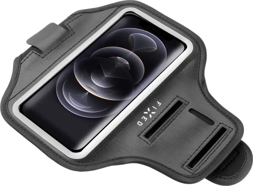 FIXED Armband sportinis riešo dėklas, skirtas išmaniesiems telefonams iki 6,7" juoda