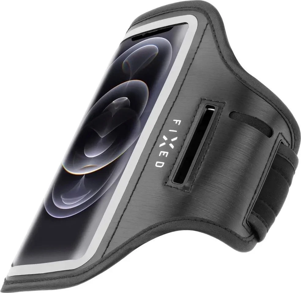 FIXED Armband sportinis riešo dėklas, skirtas išmaniesiems telefonams iki 6,7" juoda