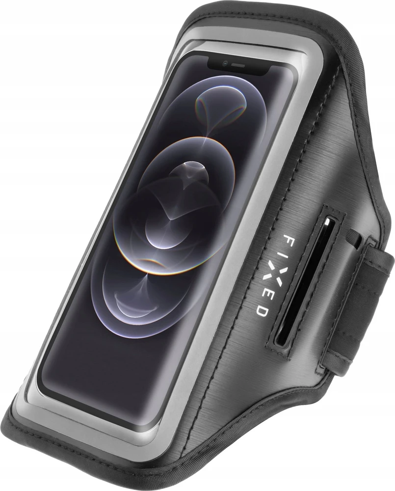 FIXED Armband sportinis riešo dėklas, skirtas išmaniesiems telefonams iki 6,7" juoda