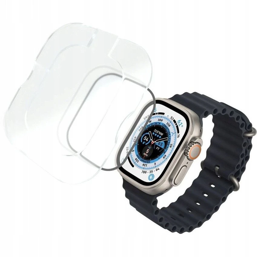 Fixed Fiksuotas | Šarvuotas grūdintas stiklas, skirtas „Apple Watch Ultra 49mm“ / „Ultra 2 49mm“ | Juodas