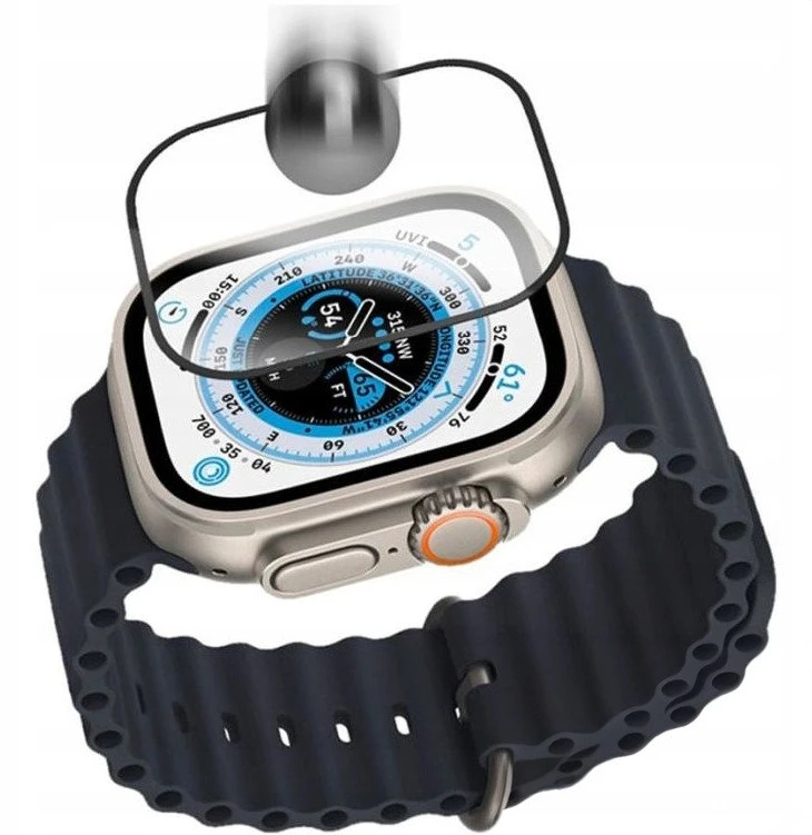 Fixed Fiksuotas | Šarvuotas grūdintas stiklas, skirtas „Apple Watch Ultra 49mm“ / „Ultra 2 49mm“ | Juodas