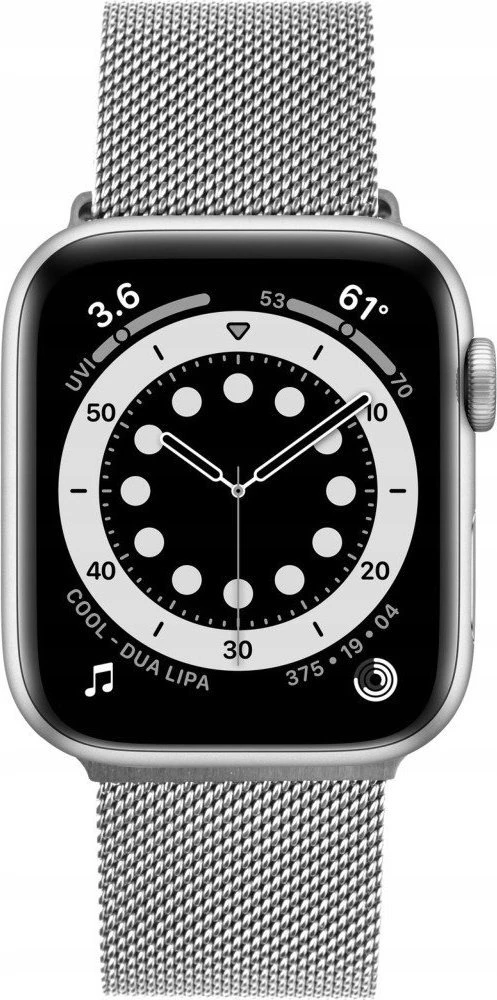 Fixed Fiksuotas | Tinklinis dirželis, skirtas „Apple Watch“ 42/44/45/46/49 mm | Sidabrinis