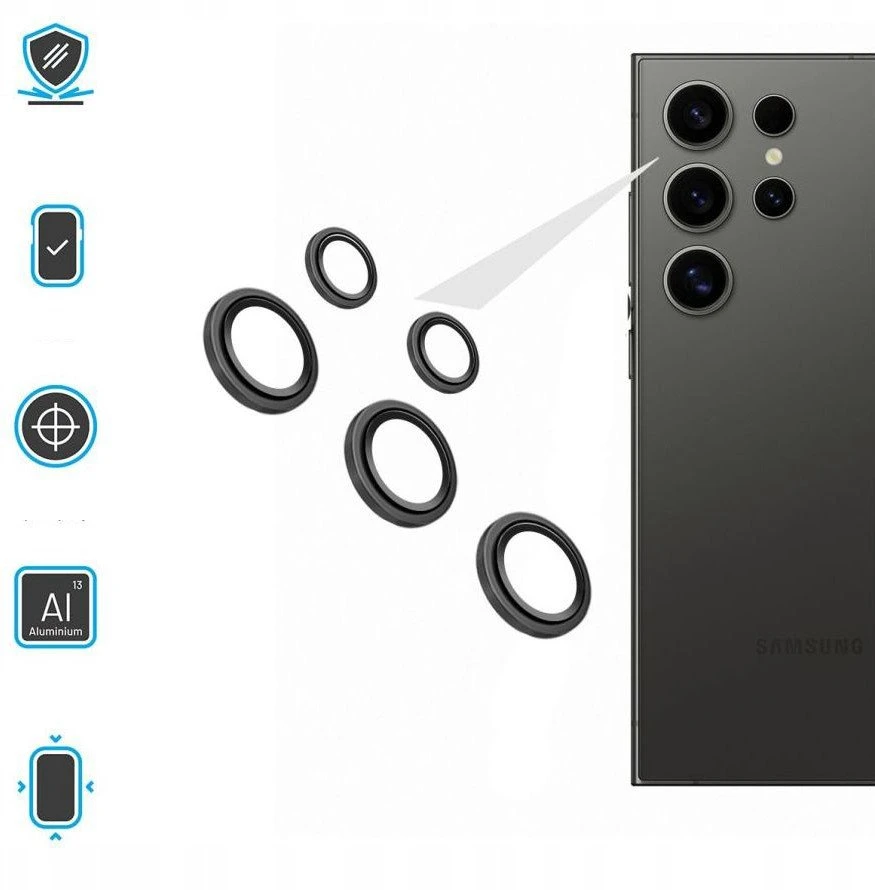 Fixed Fixed Camera do Samsung Galaxy S25 Ultra juoda