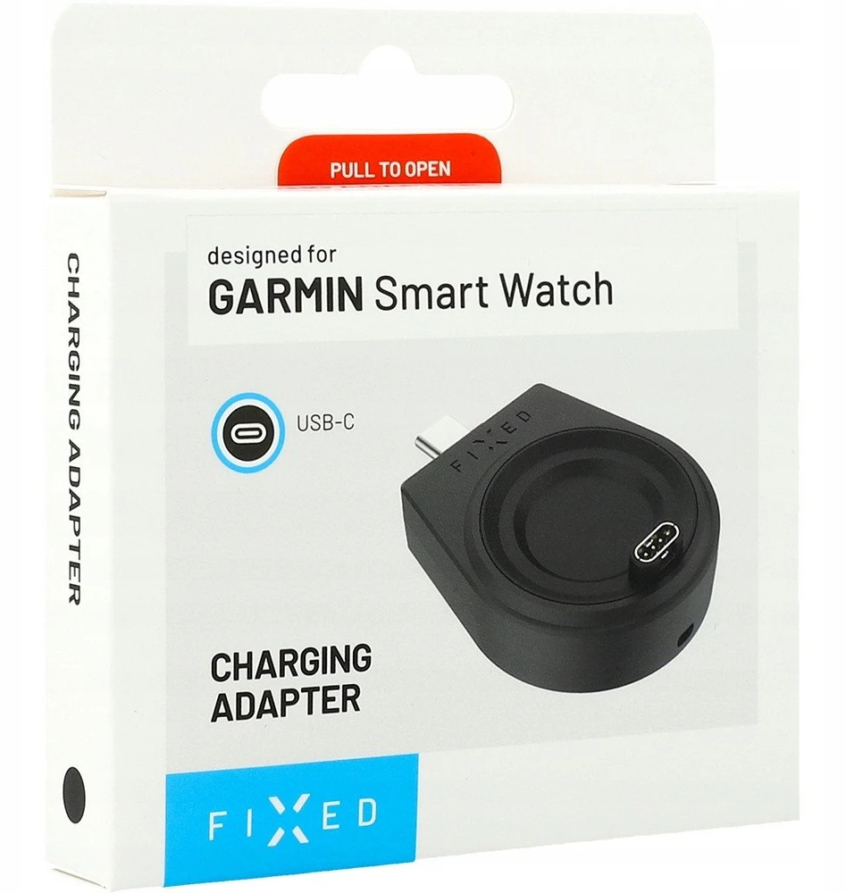 Fixed Fiksuotas | Įkraunamas USB-C adapteris, skirtas išmaniesiems laikrodžiams „Garmin Fenix ​​​​5/6/7/7X/8“, „Epix“, „Venu 2/3/3S“, „Vívoactive 3/4/5“.