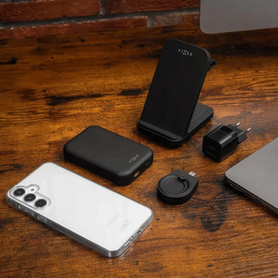 Fixed Fiksuotas | Įkraunamas USB-C adapteris, skirtas išmaniesiems laikrodžiams „Garmin Fenix ​​​​5/6/7/7X/8“, „Epix“, „Venu 2/3/3S“, „Vívoactive 3/4/5“.