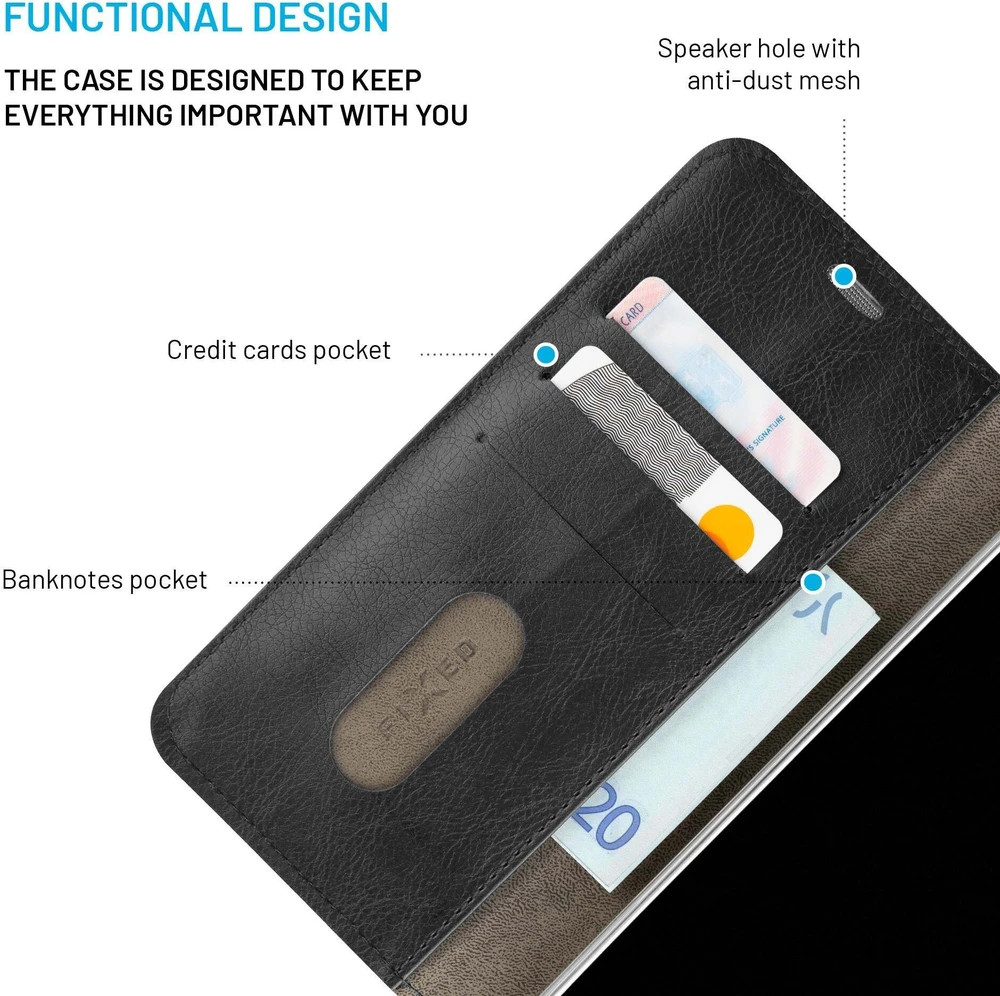 Fixed Dėklas Opus Book do Xiaomi 17 Ultra Juoda
