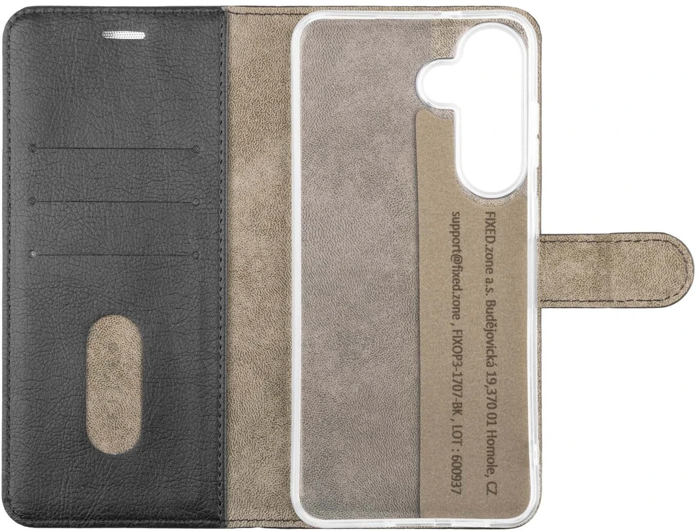 Fixed Dėklas typu książka Opus dla Samsung Galaxy S26 FE juoda (FIXOP3-1707-BK)
