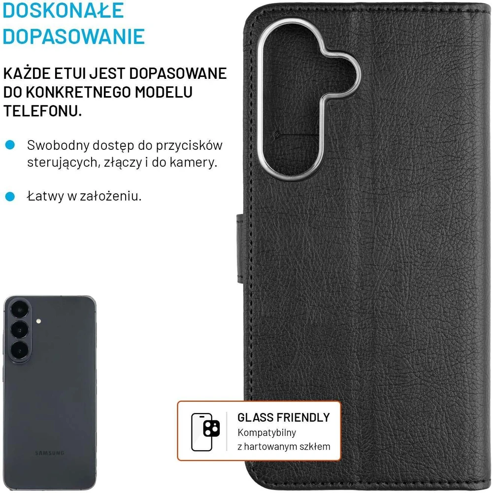 Fixed Dėklas typu książka Opus dla Samsung Galaxy S26 FE juoda (FIXOP3-1707-BK)