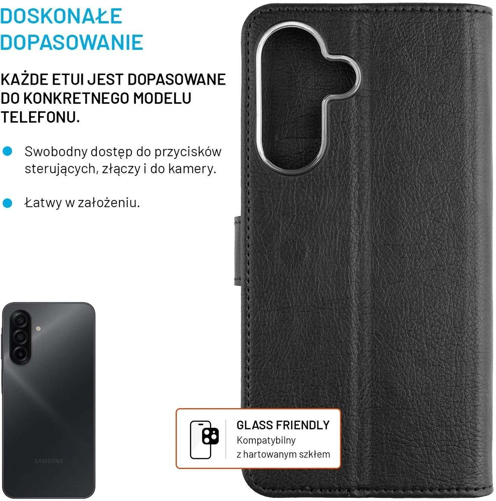Fixed Dėklas typu książka Opus do Samsung Galaxy A27 5G juoda (FIXOP3-1701-BK)