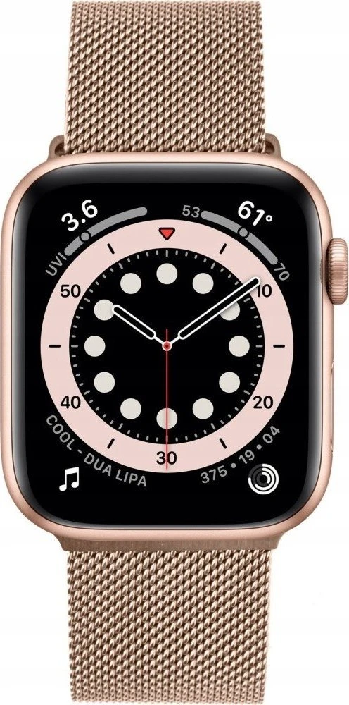 Fixed Fiksuotas | Tinklinis dirželis Apple Watch 38/40/41 mm | Rožinis auksinis