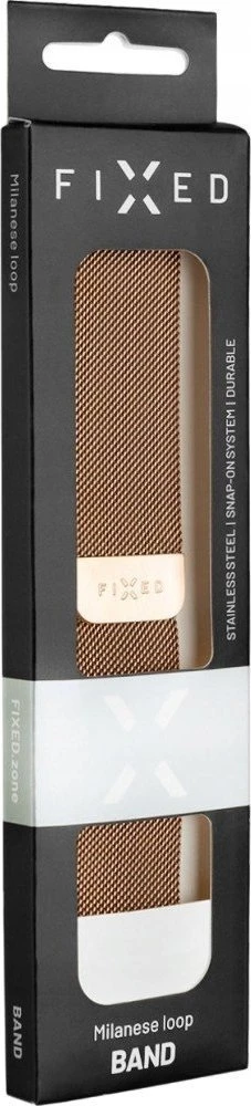 Fixed Fiksuotas | Tinklinis dirželis Apple Watch 38/40/41 mm | Rožinis auksinis