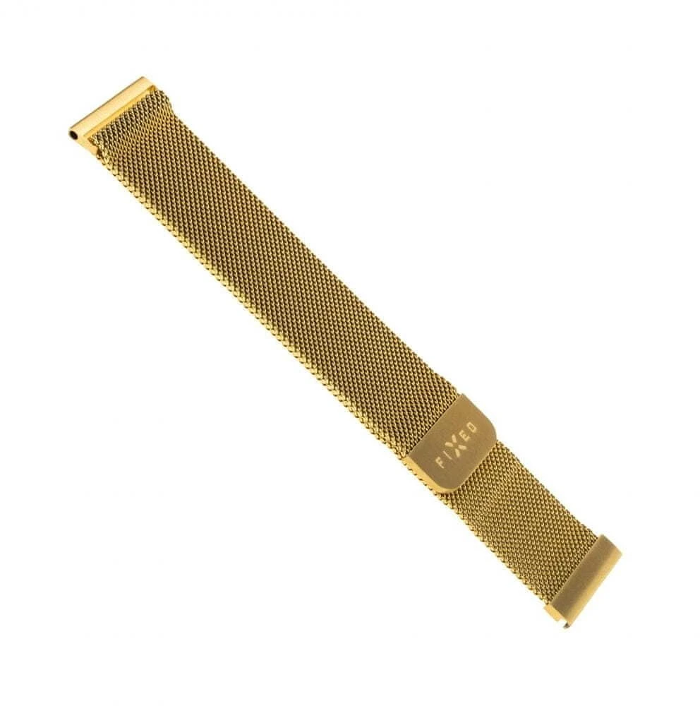 Fixed Dirželis Mesh ze stali nierdzewnej FIXED su Quick Release 22mm do smartwatcha auksinė