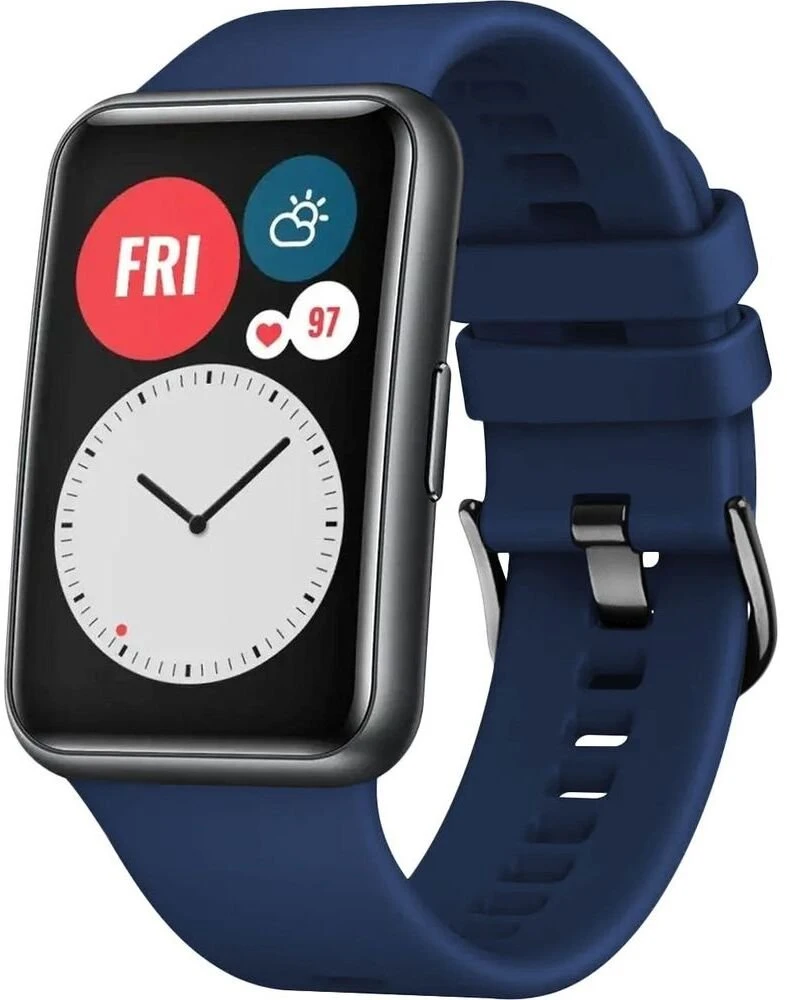 Fixed Dirželis silikonowy do Huawei Watch FIT, mėlyna