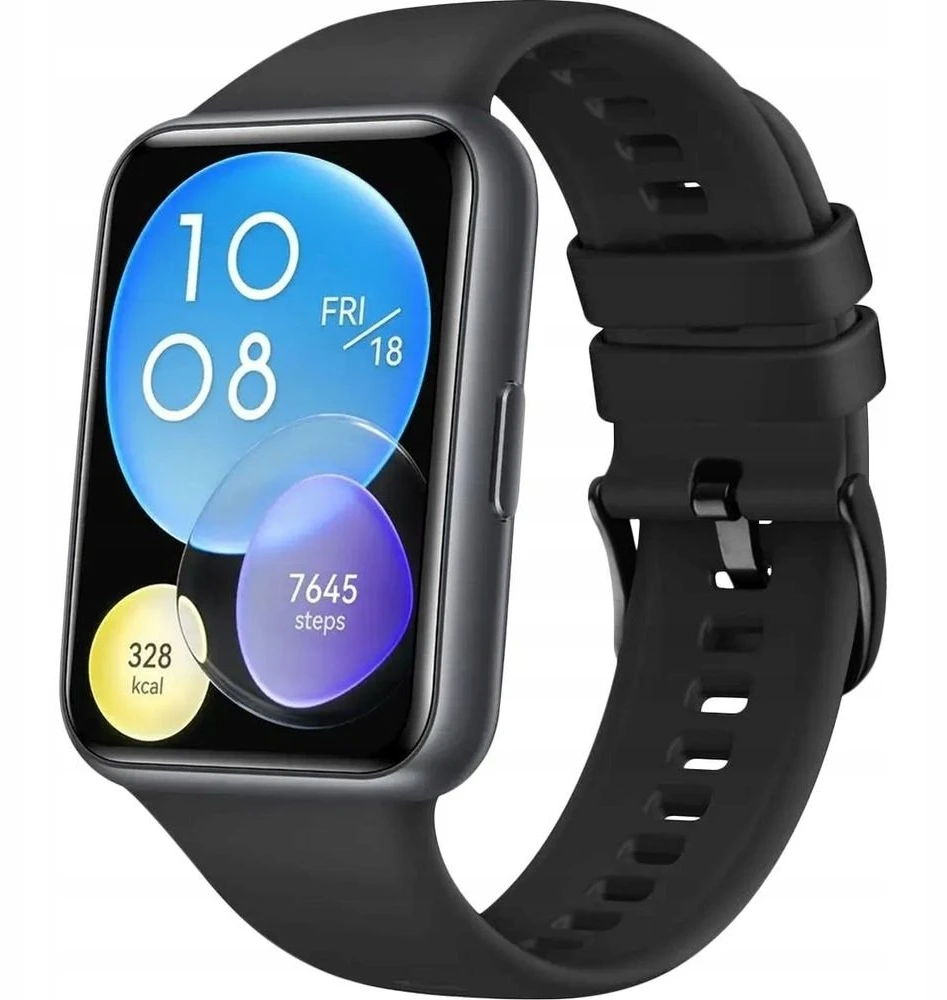 Fixed Fiksuotas | Silikoninis dirželis, skirtas „Huawei Watch Fit 2“ / „Fit 2 Classic“ | Juodas