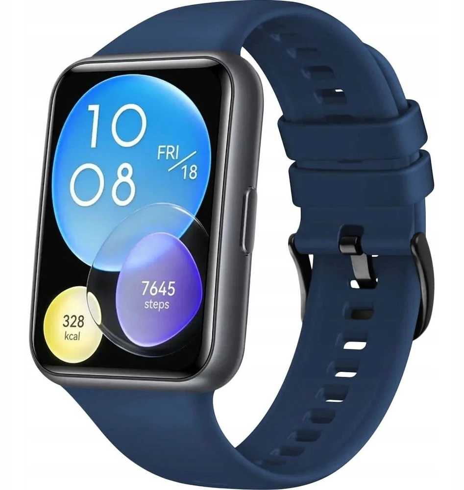 Fixed Dirželis silikonowy do Huawei Watch FIT2, mėlyna