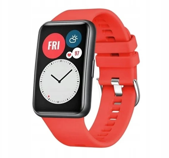 Fixed Fiksuotas silikoninis dirželis Huawei Watch FIT, raudonas (FIXSSTB-1054-RD)