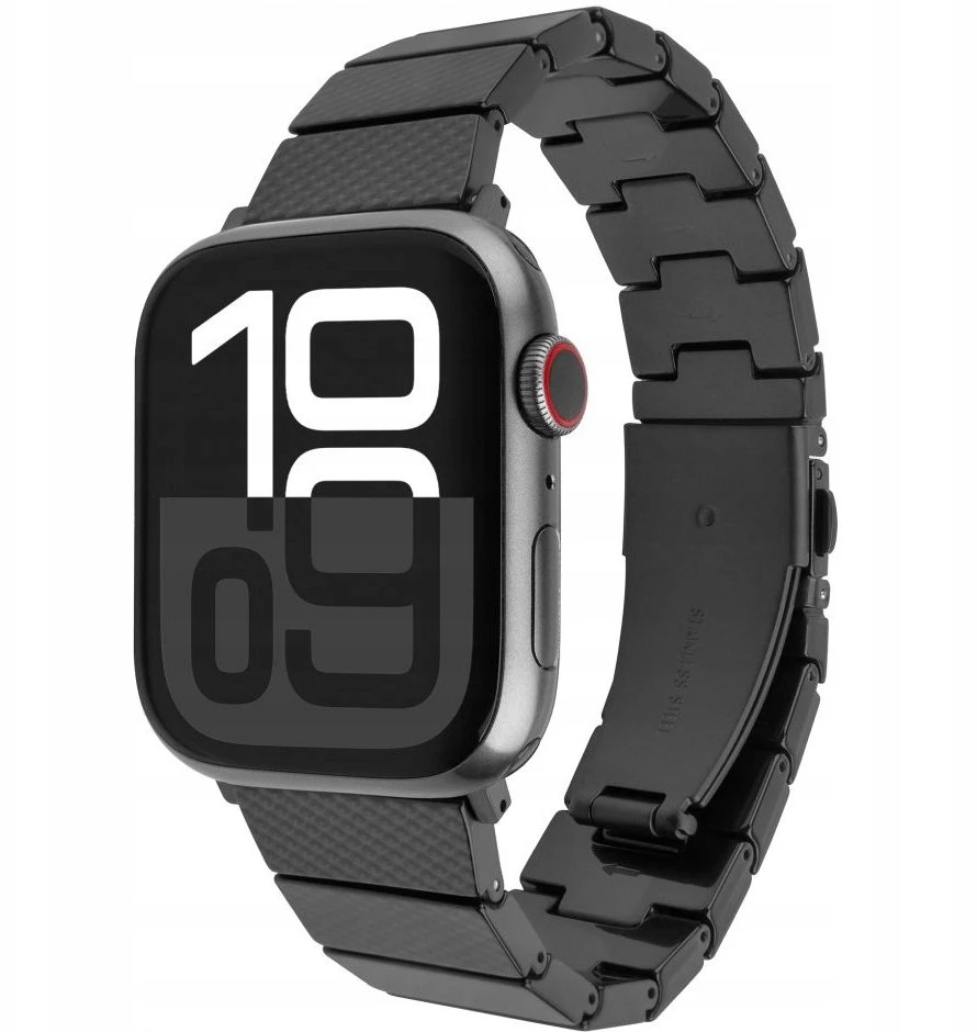 Fixed FIKSUOTAS dervos dirželis Apple Watch 44/45/46/49 mm, anglies pluošto