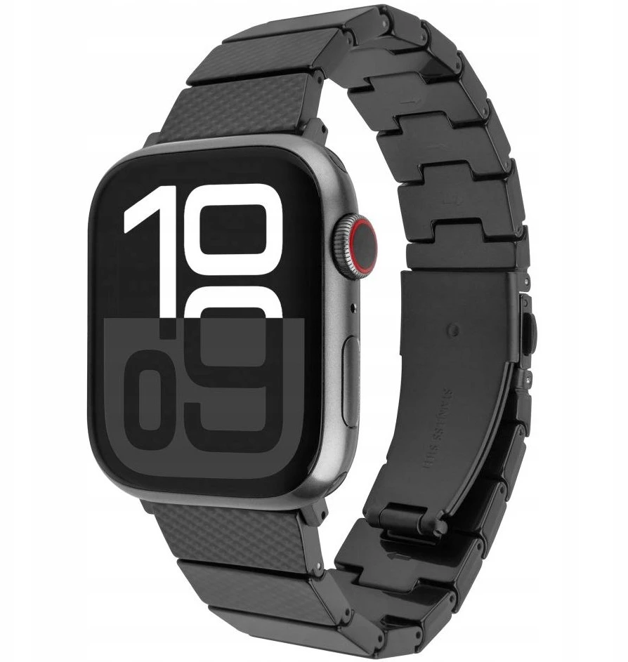 Fixed Fiksuotas | Dervos dirželis „Apple Watch 38/40/41 mm“ | Anglies pluošto juodas | Epoksidinė derva