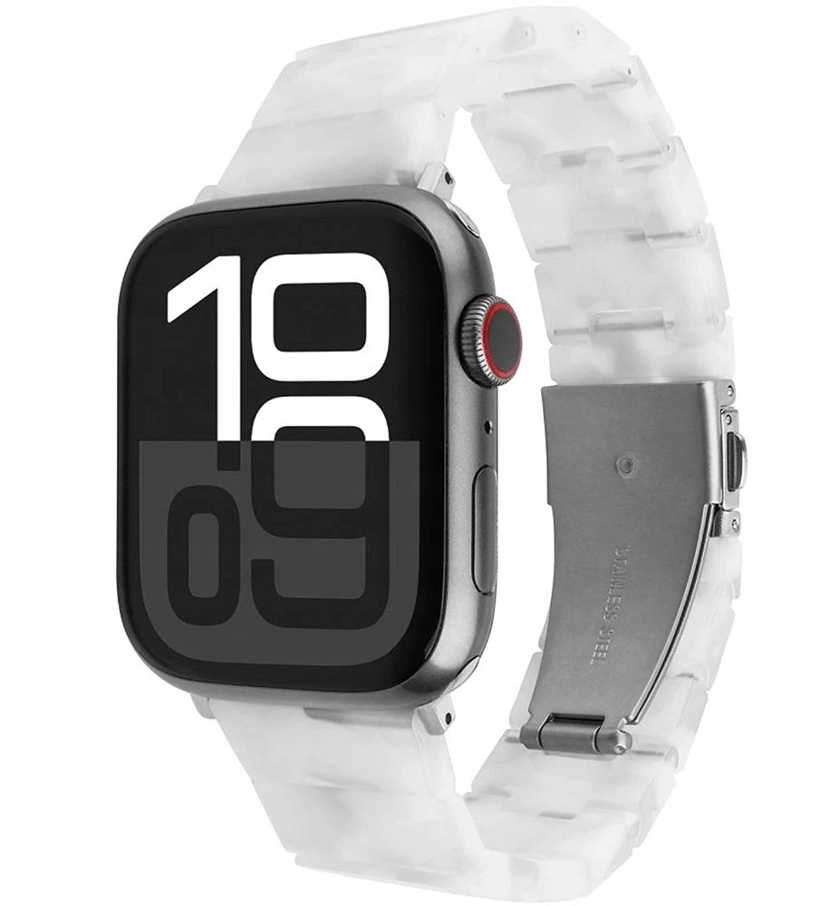 Fixed Fiksuotas dervos dirželis Apple Watch 38/40/41 mm, debesies baltos spalvos