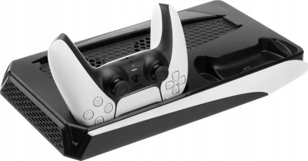 Fixed Pataisyta daugiafunkcinė stotis, skirta PlayStation 5 su aušinimo ir įkrovimo dviem DualSense valdikliais | FIXPS5-MCS-BW