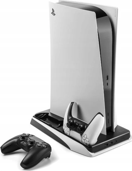 Fixed Pataisyta daugiafunkcinė stotis, skirta PlayStation 5 su aušinimo ir įkrovimo dviem DualSense valdikliais | FIXPS5-MCS-BW
