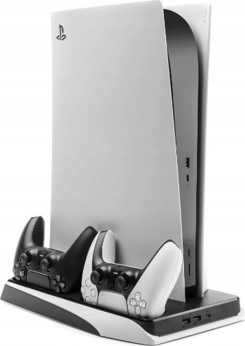 Fixed Pataisyta daugiafunkcinė stotis, skirta PlayStation 5 su aušinimo ir įkrovimo dviem DualSense valdikliais | FIXPS5-MCS-BW