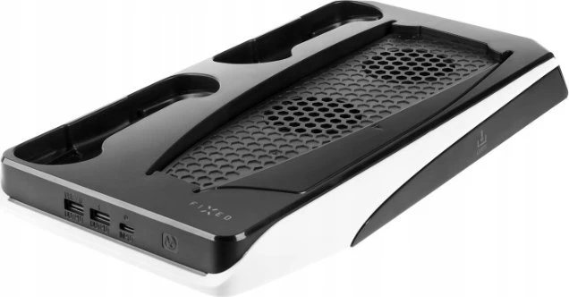 Fixed Pataisyta daugiafunkcinė stotis, skirta PlayStation 5 su aušinimo ir įkrovimo dviem DualSense valdikliais | FIXPS5-MCS-BW