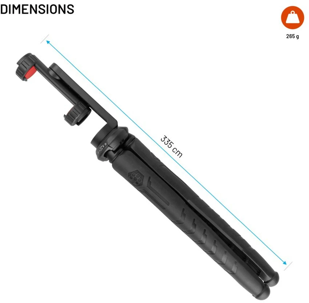 FIXED Creator Tripod with phone mount, juodos spalvos