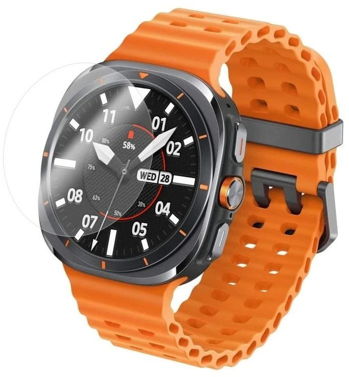 Fixed Fiksuotas | Apsauginis grūdintas stiklas išmaniajam laikrodžiui „Samsung Galaxy Watch Ultra“, 2 vnt. | Skaidrus