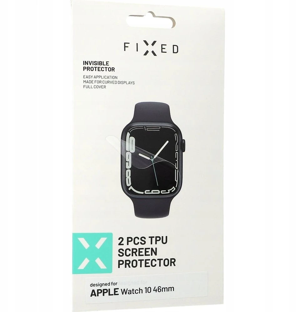 Fixed Fiksuotas | Nematomas apsauginis dėklas Apple Watch 10 46 mm | Skaidrus
