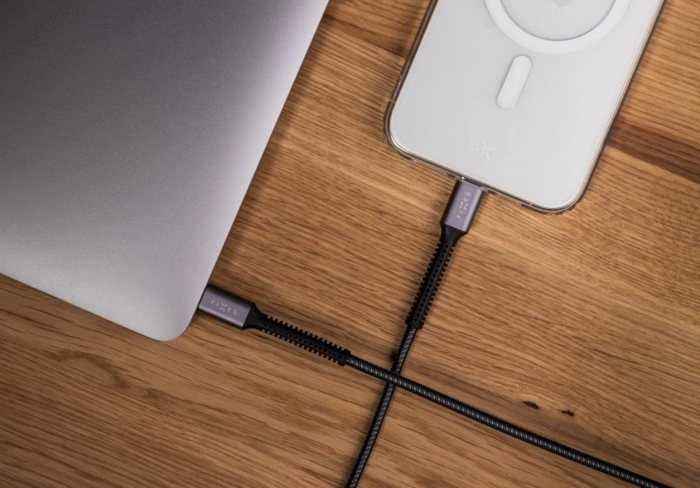 Fixed Fiksuotas | Šarvų kabelis USB-C/USB-C, 1,2 m, 240 W | FIXDA-CC12-GR