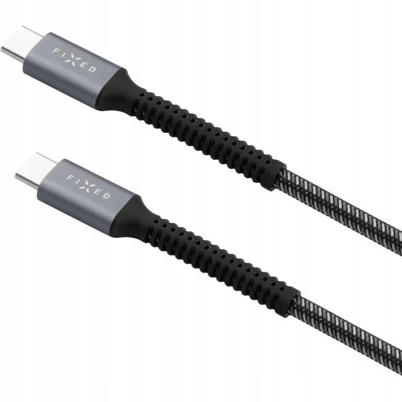 Fixed Fiksuotas | Šarvų kabelis USB-C/USB-C, 1,2 m, 240 W | FIXDA-CC12-GR