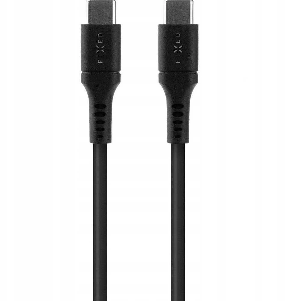 Fixed Fiksuotas | Skysto silikono kabelis USB-C/USB-C, 2m, 60W | FIXDLS-CC2-BK