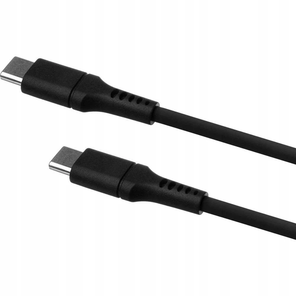 Fixed Fiksuotas | Skysto silikono kabelis USB-C/USB-C, 2m, 60W | FIXDLS-CC2-BK