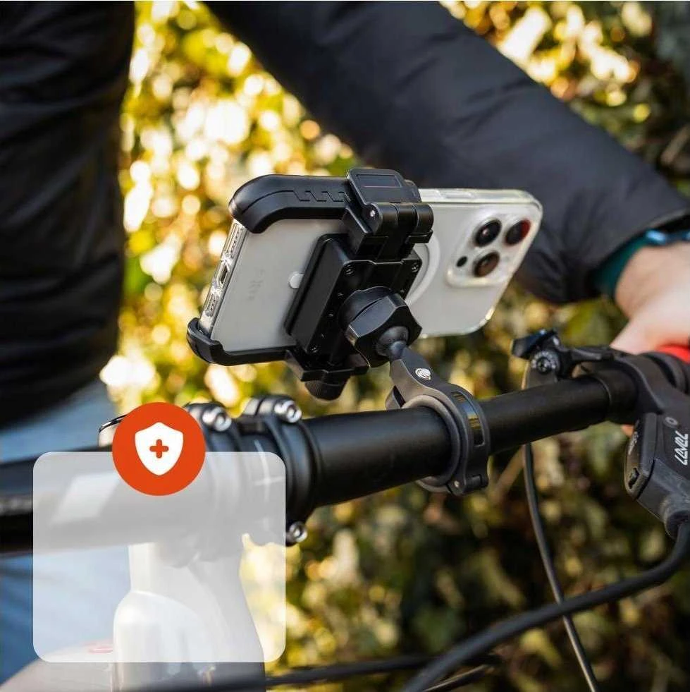 Fixed Bikee Plus | Universal holder | Hardened plastikas/Silicone pads | Juodas