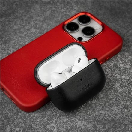 Fixed Ištaisyta | Ausinių dėklas su MagSafe palaikymu | Apple AirPods Pro 2 / Pro 2 (USB-C) | Juodas | Oda