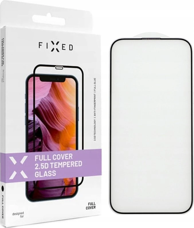 Fixed Fiksuotas | Visas viršelis 2.5D | Ekrano apsauga | Apple | iPhone 15 Pro | Grūdintas stiklas | Juodas