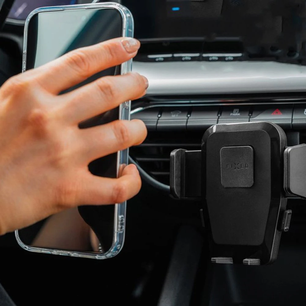 Fixed FIXED Iconiq Uniwersalny uchwyt automobilinis su mocowaniem do kratki, juoda
