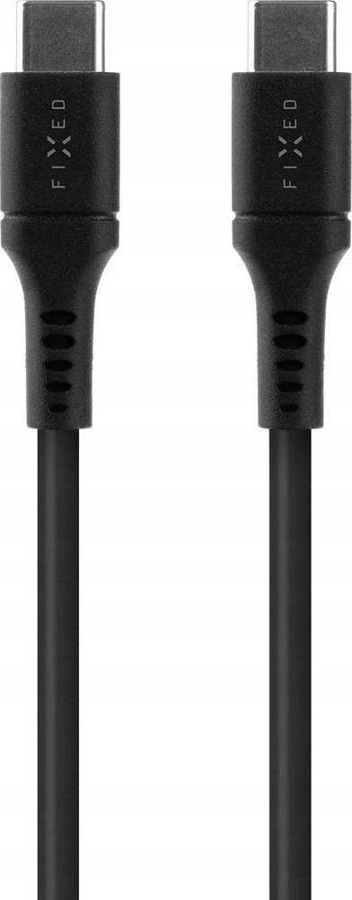 Fixed Ištaisyta | Skysto silikono kabelis USB-C/USB-C, 1,2 m, 60 W | FIXDLS-CC12-BK