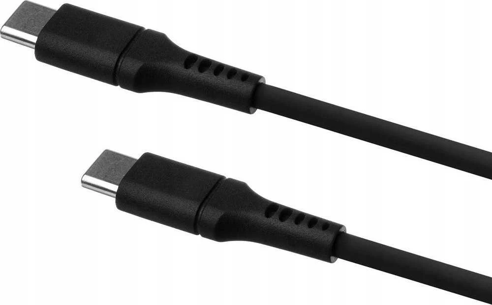 Fixed Ištaisyta | Skysto silikono kabelis USB-C/USB-C, 1,2 m, 60 W | FIXDLS-CC12-BK