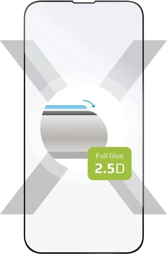 Fixed Fiksuotas pilnai padengiantis apsauginis stiklas Apple iPhone 14, juodas